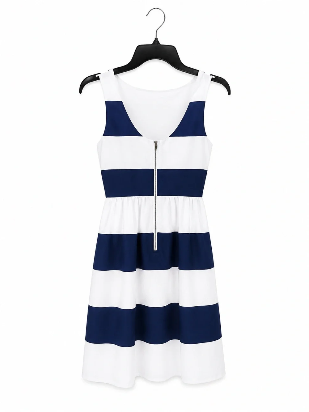 B Darlin Navy & White Striped Sleeveless Midi Dress